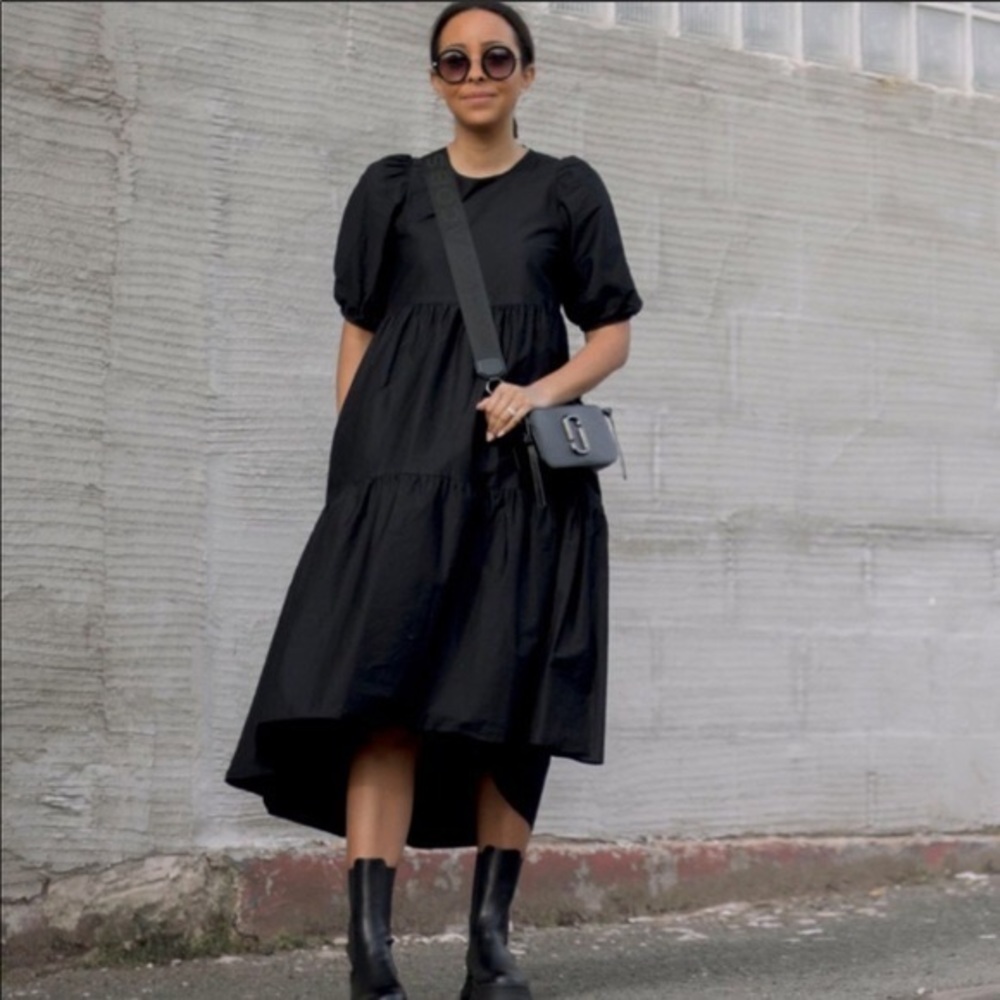 Zara Poplin Tiered Dress